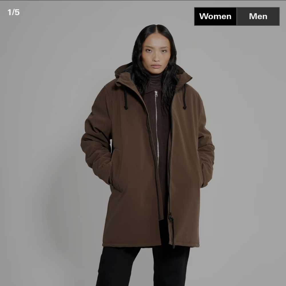 Stutterheim Stockholm Matte Brown Hooded Winter Coat